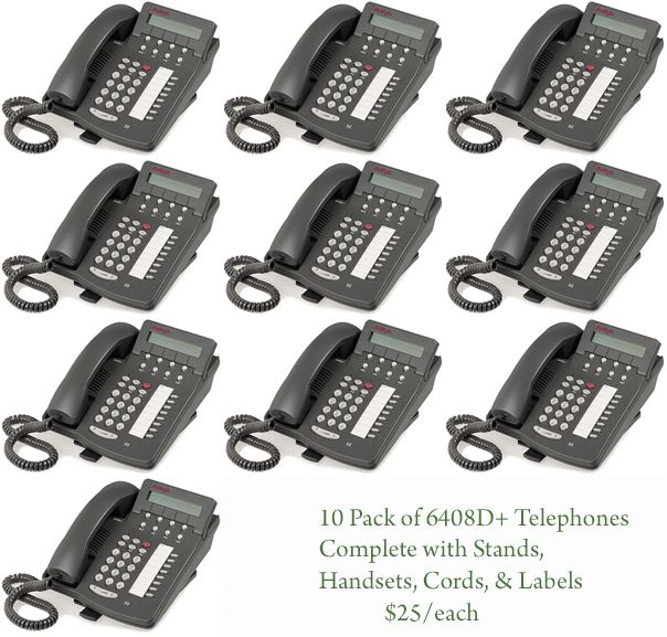 10 Pack - 6408D+ Phones with Stands