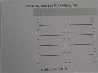 AT&T Merlin 10 Button Paper Label AT&T Merlin 10 Button Paper Label