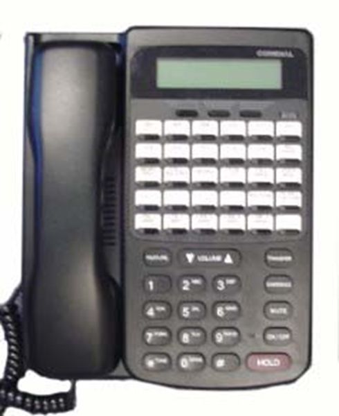 Vertical DX-80 Handset 7260-00 Phone 30 Button Black Replacement Comdial 