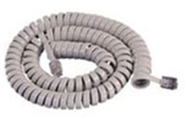 Generic Light Gray 12 Ft Phone Handset Cord Coil 6" Tail/Lead New in Factory Bag 
