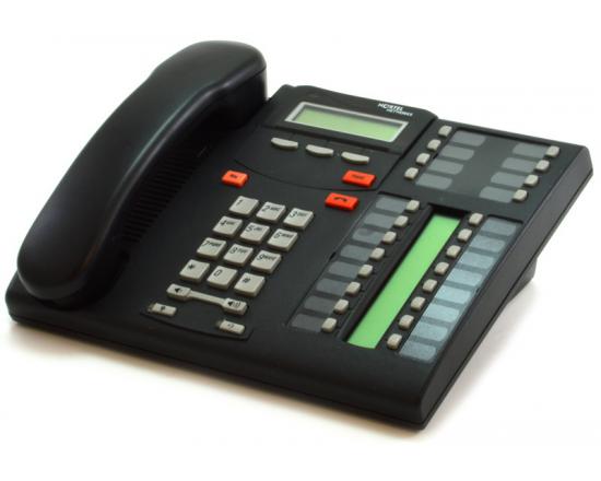 Nortel T7316 Business Telephone – Charcoal, 24-Line With Display (Renewed/Certified Refurbished)